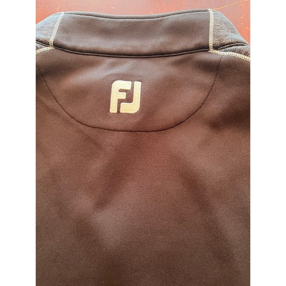 FJ FootJoy RBC Mens Golf 1/4 Zip Pullover Sweater XL Black Heathered Performance - Picture 10 of 10